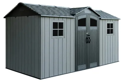 Produktbild von Lifetime Kentucky Kunststoff Gerätehaus mit Boden Dunkelgrau 2x4 m