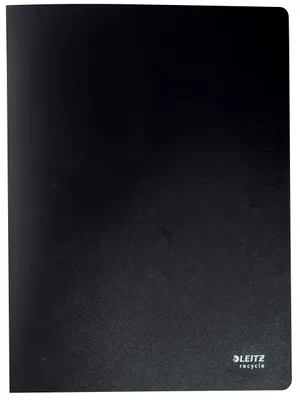 Imagen del producto de 10 fundas protectoras transparentes Leitz 4676-00-95, formato A4, de polipropileno (PP), reciclables, para 20 fundas, color