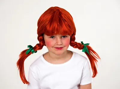 Produktbild von Kinder-Zopf-Perücke Faschingsperücke Einheitsgröße orange Neu