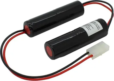 Produktbild von Notleuchtenakku NiMH 4,8V 1800mAh 2x L1x2 Sub-C mit 200mm Kabel und Stecker