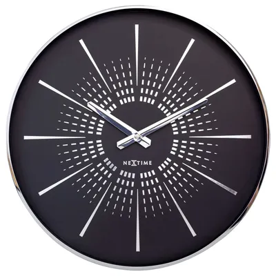 Image de NeXtime - 3287ZW - Horloge Murale - 40cm - argent - Excentric