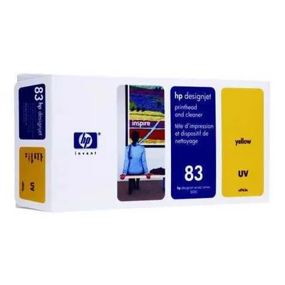 Obrázok produktu pre HP 83, Štandardná výťažnosť, Žltá, Atrament na pigmentovej báze, 1 kusov