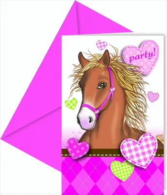 Produktbild von Horses Einladungskarten & Umschlag 6 S