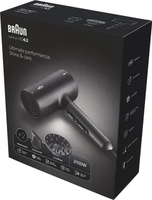 Produktbild von Braun HD 4.2, Schwarz, 2,2 m, Schieber, 2100 W, 248 mm, 304 mm