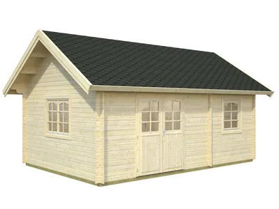 Produktbild von Gartenhaus Palmako Sandra 29,9 m² inkl. Fußboden 689 x 470 cm natur