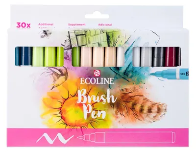 Produktbild von Talens - Ecoline Pinselstift, Etui mit 30 Stück, Zusatzset
