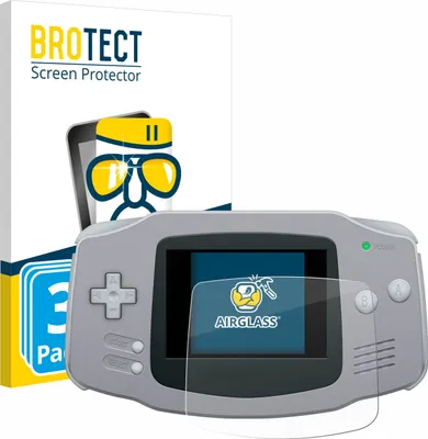 Produktbild von 3x BROTECT Schutzglas für Nintendo Gameboy Advance GBA Schutzfolie Panzer Folie Glas Display Schutz klar