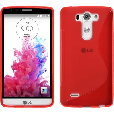 Produktbild von PhoneNatic Case kompatibel mit LG G3 S - rot Silikon Hülle S-Style + 2 Schutzfolien