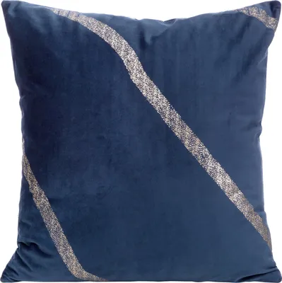 Immagine prodotto di EUROFIRANY | Copricuscino 45 x 45 cm - copricuscino decorativo blu navy - copricuscino moderno - motivo geometrico