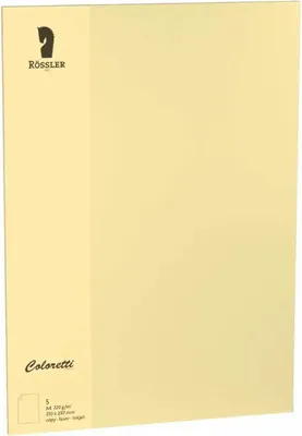 Produktbild von RÖSSLER Briefpapier Coloretti sandbraun DIN A4 5 Blatt 220g/m²