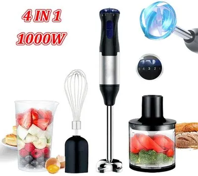 Obrázek produktu pro Ruční tyčový mixér 1000 W 4 v 1 z nerezové oceli