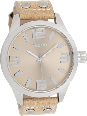 Produktbild von Oozoo Leder Herren Uhr Analog Quarzuhr Armband beige Timepieces D2UOC1005A