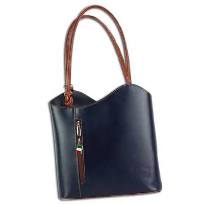 Produktbild von Florence Echtleder Rucksack Damen dunkelblau 29x9x28 cm OTF106M