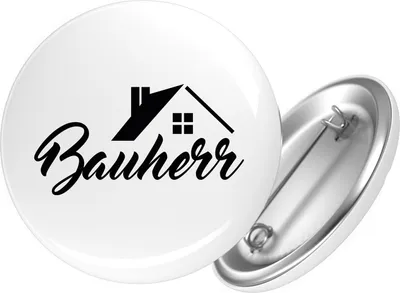 Produktbild von Huuraa Button Bauherr 25mm rund mit Sicherheitsnadel Ansteckbutton Geschenkidee