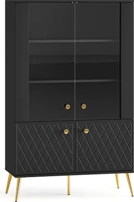 Produktbild von Geschirrschrank Manoé mit 4 Türen, Schwarz, 149cm