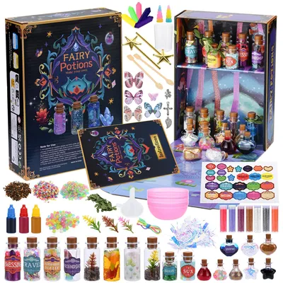 Immagine prodotto di Kit per creare pozioni magiche, contenente 22 elementi, tra cui flaconi per pozioni, ideale per bambini
