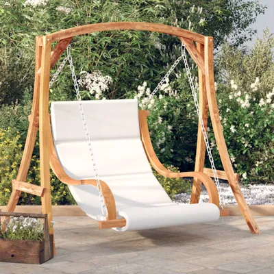 Produktbild von "im Angebot" Hollywoodschaukel mit Auflage Massivholz Fichte mit Teak-Finish - Hollywoodschaukeln CC8787