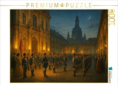Produktbild von CALVENDO Puzzle Wachablösung vor dem Residenzschloß | 1000 Teile Lege-Größe 64x48cm Foto-Puzzle für glückliche Stunden