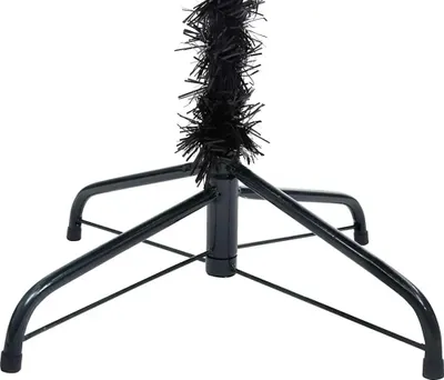 Produktbild von vidaXL Künstlicher Weihnachtsbaum Beleuchtung & Kugeln Schwarz 120 cm