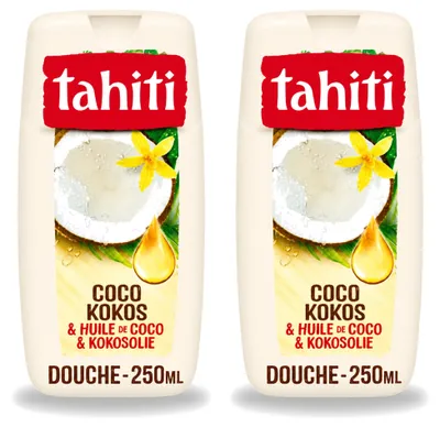 Produktbild von 2 x Tahiti Douchegel Kokos & Kokosöl - 250 ml - Vorteilspackung - 2 Stücke