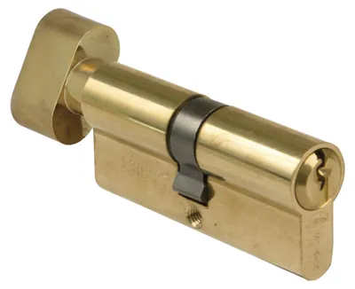 Sicherheitszylinder 90 (40-50 mm) mattgold mit 3 Schlüsseln