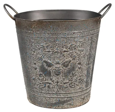Produktbild von Clayre & Eef Blumentopf 35x22x32 cm Grau Metall