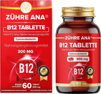 Produktbild von Zühre Ana | Vitamin B12 Tabletten 300 mg (60 Tabletten)