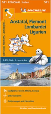 Obrázok produktu pre Michelin Valle d'Aosta, Piemont, Lombardia a Liguria. Cestná a turistická mapa 1:400 000