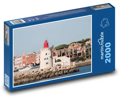 Produktbild von Puzzle 2000 Leuchtturm und Hafenlandschaft - martinpuzzle