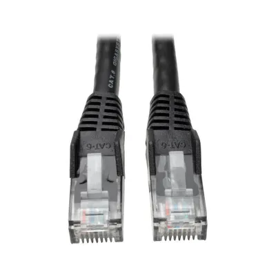 Produktbild von Eaton Tripp Lite Series Cat6 Gigabit Snagless Molded (UTP) Ethernet Cable (RJ45 M/M), PoE, Black, 10 ft. (3.05 m) - Patch-Kabel - RJ-45 (M) zu RJ-45 (M) - 3.05 m - UTP - CAT 6 - geformt, ohne Haken, verseilt - Schwarz
