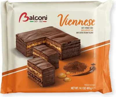 Produktbild von 6x Balconi Viennese Schoko & Aprikose Torta Schokolade 400g kuchen Vienna cake