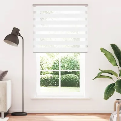 Obrázek produktu pro vidaXL Dvojitá roletka, bílá, 125 x 230 cm, šířka látky 120,9 cm, polyester