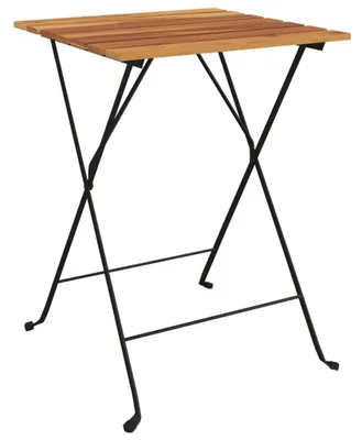 Imagen del producto de Mesa de jardín plegable de madera de teca maciza, 55 x 54 x 71 cm