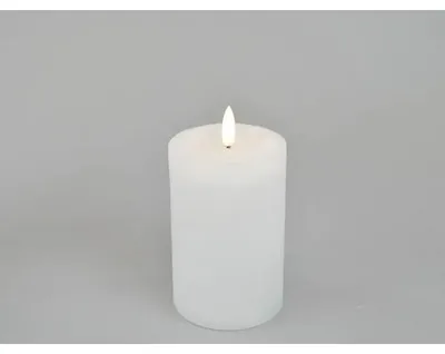 Productafbeelding van Branded LED-kaars, stompmodel, Ø 7,6 x 12 cm - Crème