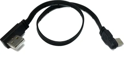 Obrázok produktu pre SYSTEM-S USB 3.1 kábel 30 cm zástrčka typu C na 2.0 zástrčka typu A plochý kábel uhol