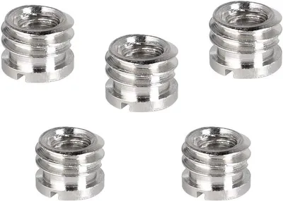 1/4"-20 auf 3/8"-16 Mikro-Schraubadapter (5 Stück) mit 1/4 Zoll Gewinde - Mehr Flexibilität im Befestigungssystem