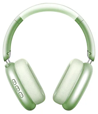 Zdjęcie produktu dla Słuchawki bezprzewodowe z redukcją szumów, nausznne, Bluetooth, dźwięk wysokiej jakości, 48 godzin pracy na baterii, składane, z mikrofonem, kompatybilne z iOS, Android i PC, kolor: zielony