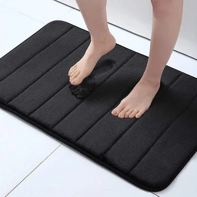 Produktbild von Antislip-Badmat, wasbar, 50 x 80 cm, schwarz