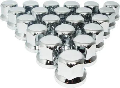 Productafbeelding van 60 x 33 mm wielmoerdoppen, wieldoppen, chroom, kunststof, SW33 KURZ, voor vrachtwagen, aanhanger