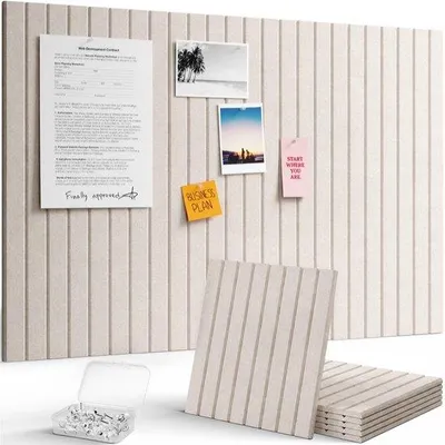 Produktbild von Famanu Vlies Pinnwand selbstklebend 90 x 60 cm - Haverbeige