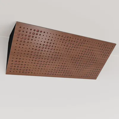 Obrázek produktu pro Balení po 2 kusech – Úzká akustická rohová basová past s sametovým potahem | 23 x 50 x 10 cm | Odraz – zvuková izolace | [REBAT (Horizont) – ořech | růžová]