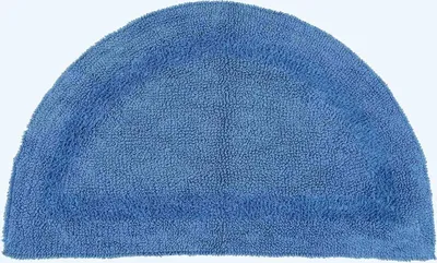 Produktbild von HOMESCAPES Halbrunde Badematte blau 50x80 cm aus 100% Baumwolle