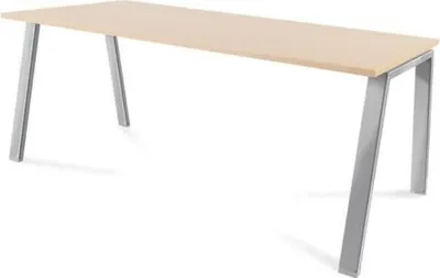 Produktbild von Schreibtisch Blanca BxTxH 180x80x73cm Gestell verchromt Platte Melamin buche