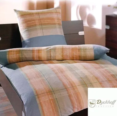 Produktbild von Dyckhoff Weichfrottier Bettwäsche 'Corinna' Beige 155 x 200 cm + 80 x 80 cm