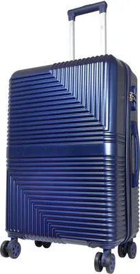 Produktbild von ABS Hartschale Reise Koffer Trolley Gepäck vier 360° Rollen Barcelona Blau Gr. L