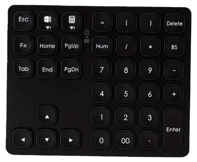 Produktbild von Bluetooth-Ziffernblock, kabellos, 36 Tasten, tragbar, wiederaufladbar, numerisches Keypad für Laptop, Desktop-PC, Notebook, schwarz