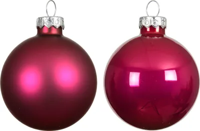 Produktbild von Weihnachtskugeln Glas 10cm 4 Stück - Festlich Rosa
