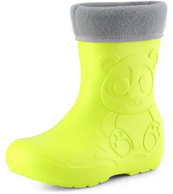 Produktbild von Ladeheid Eva Kinder Jungen Mädchen Gummistiefel Regenschuhe gefüttert LA-CA-11 (Limone, 22/23 EU)