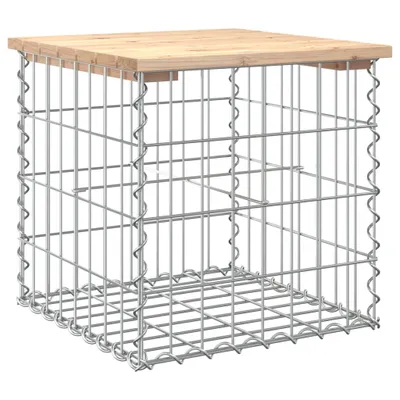 Obrázek produktu pro vidaXL Gabionová zahradní lavička 43x44x42 cm Borovicový masiv
