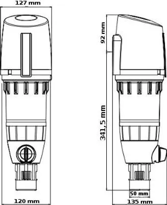 Produktbild von SYR Rückspülfilter DRUFI 2315 DFR – mit Druckminderer & Manometer